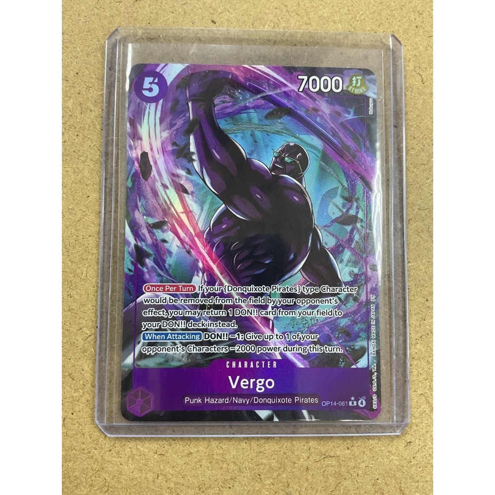 One Piece Card Game – Vergo OP14-061 R – Purple Character – Donquixote Pirates